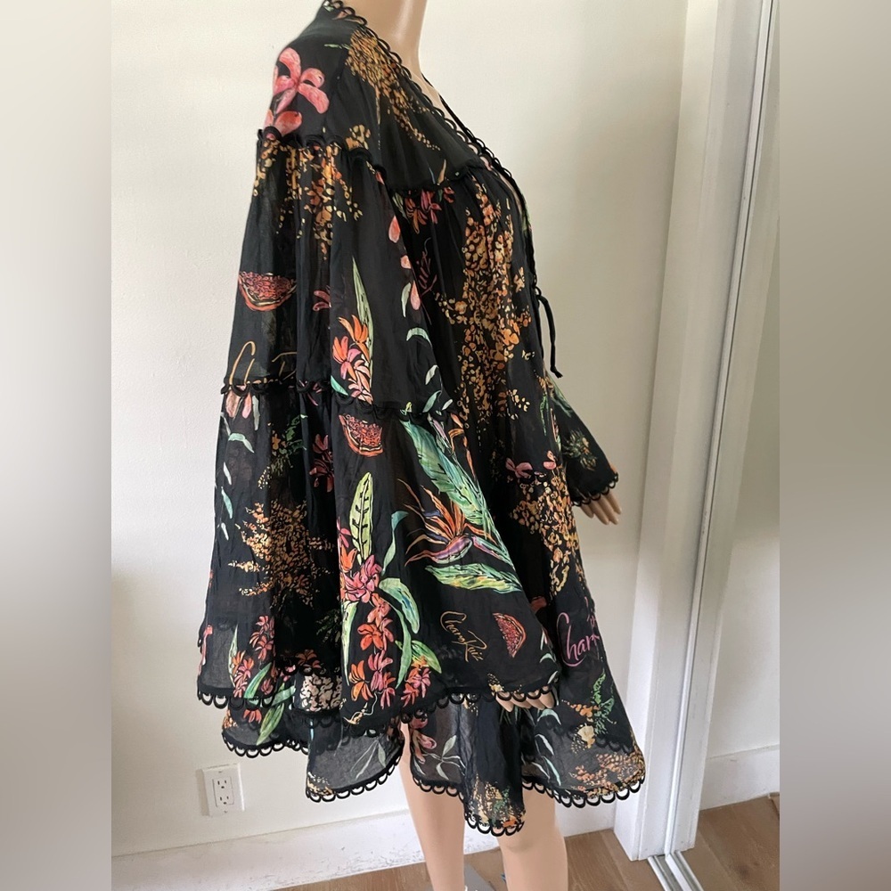 Charo Ruiz Ibiza Ivet Fresco Floral Mini Dress Cover Up Kaftan Resort Beach - Picture 8 of 11